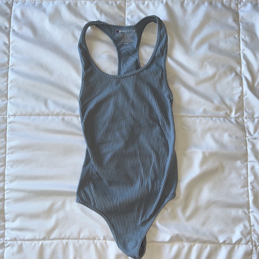 Blue & White Ribbed One Pieces (2)